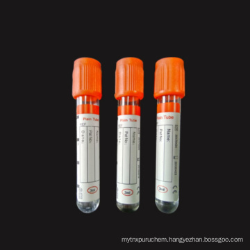 Test tube orange cap clot serum anticoagulant tube